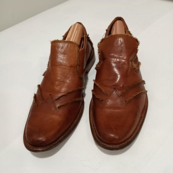 RED TAPE SADDLE TAN ROCHDALE LEATHER DRESS SHOE MEN SIZE 12 - Picture 3 of 8